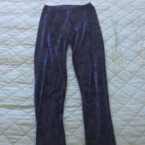 Velvet navy leggings